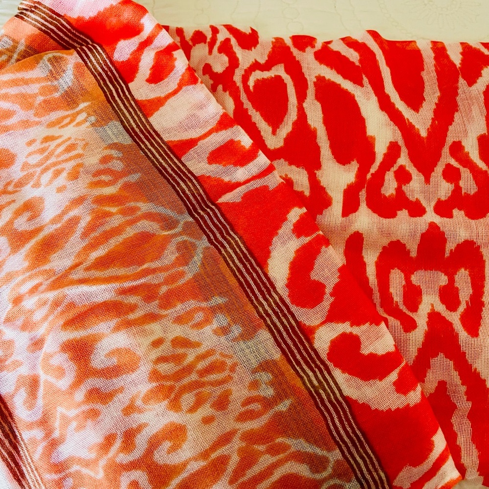 Old Navy Red and Orange Scarf